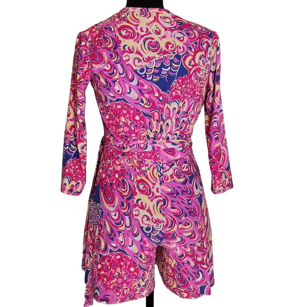 LILLY PULITZER Karlie Wrap Romper, Size Medium - Picture 3 of 14